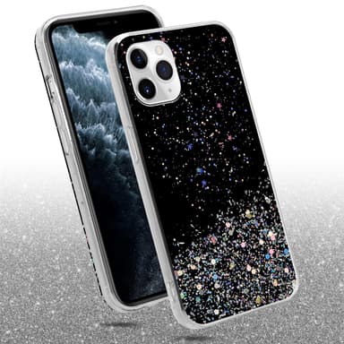 iPhone 11 Silikondeksel Glitter (svart)