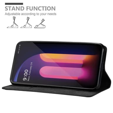 LG V60 ThinQ lommebokdeksel case (svart)