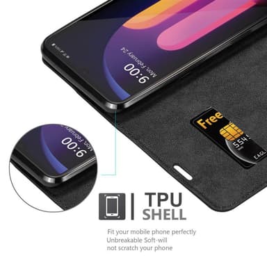 LG V60 ThinQ lommebokdeksel case (svart)