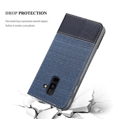 Samsung Galaxy A6 PLUS 2018 lommebokdeksel etui (blå)