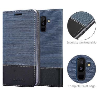 Samsung Galaxy A6 PLUS 2018 lommebokdeksel etui (blå)