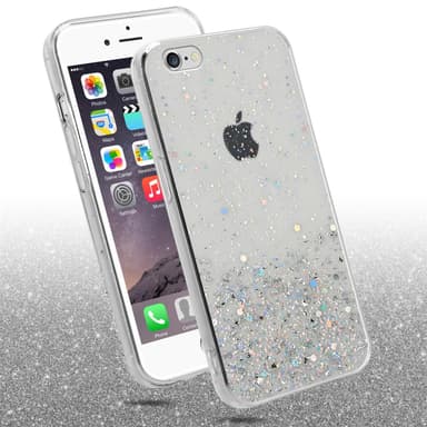 iPhone 6 / 6S Silikondeksel Glitter (gjennomsiktig)