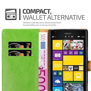 Nokia Lumia 1520 lommebokdeksel etui (grønn)