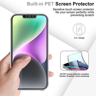 iPhone 14 Deksel 360 Case Cover (gjennomsiktig)