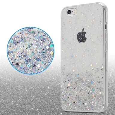 iPhone 6 / 6S Silikondeksel Glitter (gjennomsiktig)