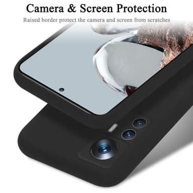 Xiaomi 12T / 12T PRO silikondeksel case (svart)