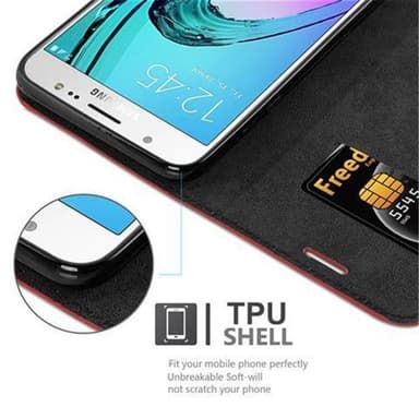 Samsung Galaxy J7 2016 lommebokdeksel case (rød)