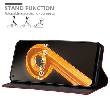 Realme 9 4G / 9 PRO+ lommebokdeksel case (rød)