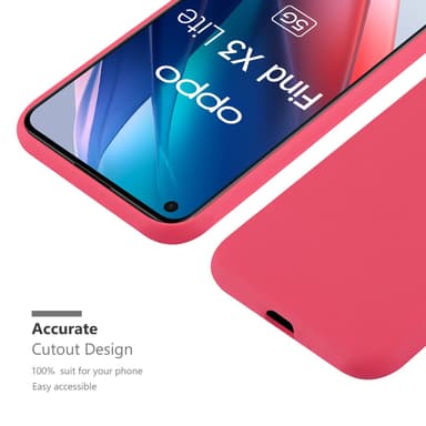 Deksel Oppo FIND X3 LITE Silikon cover (rød)