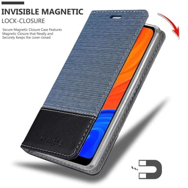 Huawei Y6S lommebokdeksel etui (blå)