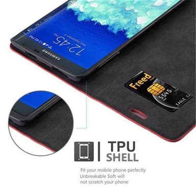 Samsung Galaxy NOTE EDGE lommebokdeksel case (rød)