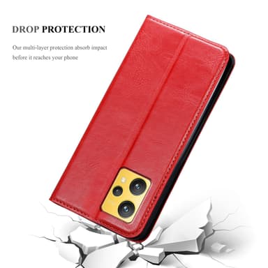 Realme 9 4G / 9 PRO+ lommebokdeksel case (rød)