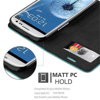 Samsung Galaxy S3 / S3 NEO lommebokdeksel case (turkis)