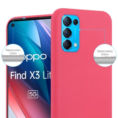 Deksel Oppo FIND X3 LITE Silikon cover (rød)