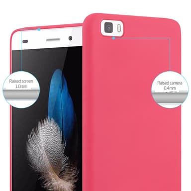 Deksel Huawei P8 LITE 2015 Silikon cover (rød)