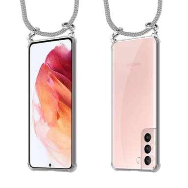 Samsung Galaxy S21 5G Deksel med Halskjede (grå)