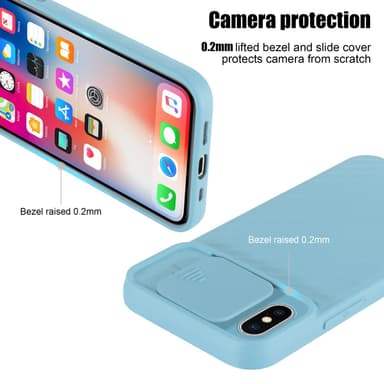 iPhone X / XS silikondeksel case (turkis)