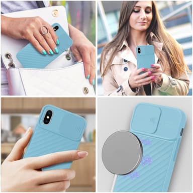 iPhone X / XS silikondeksel case (turkis)