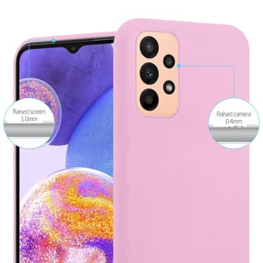 Deksel Samsung Galaxy A23 4G Silikon cover (rosa)