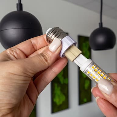 Lampeadapter for omformatering 4x sett (E14 til GU10)