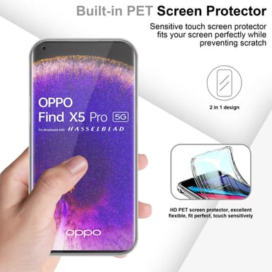 Oppo FIND X5 PRO Deksel 360 Case Cover (gjennomsiktig)