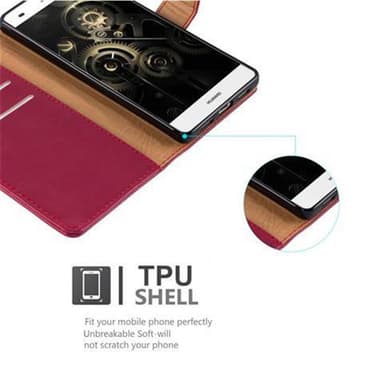 Huawei P8 LITE 2015 lommebokdeksel etui (rød)