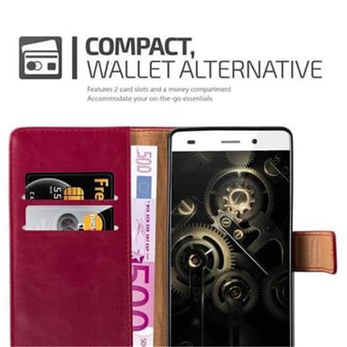 Huawei P8 LITE 2015 lommebokdeksel etui (rød)