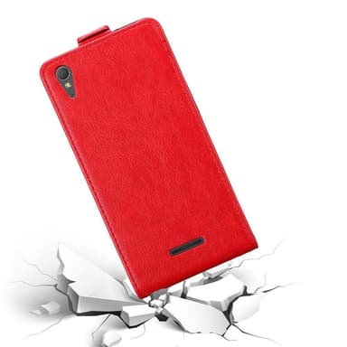 Sony Xperia T3 deksel flip cover (rød)