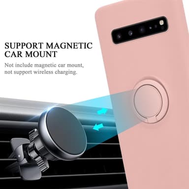 Deksel Samsung Galaxy S10 5G Ring Case (rosa)