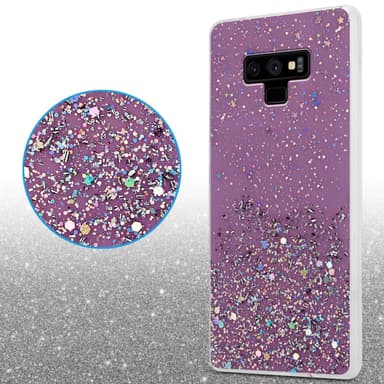 Samsung Galaxy NOTE 9 Silikondeksel Glitter (lilla)