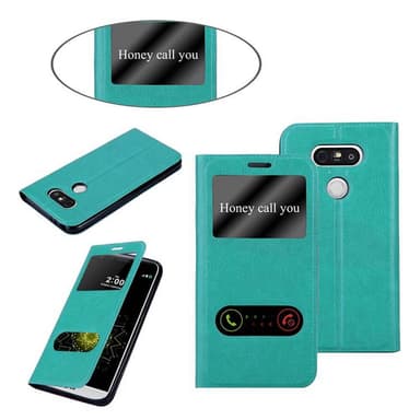 LG G5 lommebokdeksel cover (turkis)