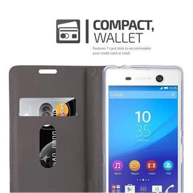 Sony Xperia M5 lommebokdeksel etui (grå)