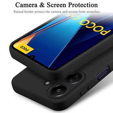 Xiaomi Poco C65 silikondeksel case (Svart)