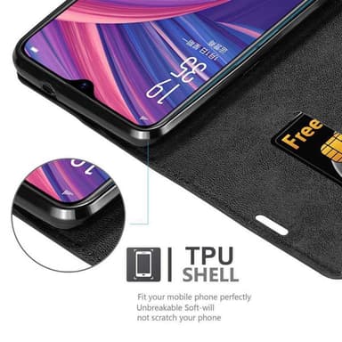 Oppo R17 PRO lommebokdeksel case (svart)