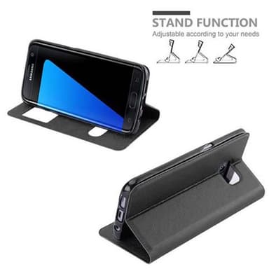 Samsung Galaxy S7 EDGE lommebokdeksel cover (svart)