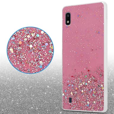 Samsung Galaxy A10 / M10 Silikondeksel Glitter (rosa)