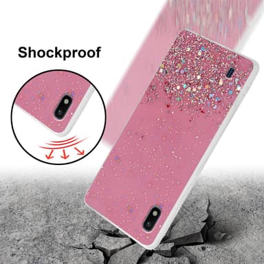Samsung Galaxy A10 / M10 Silikondeksel Glitter (rosa)