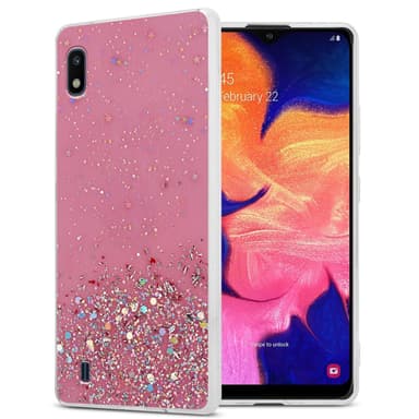 Samsung Galaxy A10 / M10 Silikondeksel Glitter (rosa)