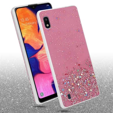 Samsung Galaxy A10 / M10 Silikondeksel Glitter (rosa)