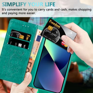 iPhone 13 lommebokdeksel etui (turkis)