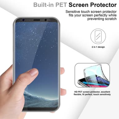 Samsung Galaxy S8 Deksel 360 Case Cover (gjennomsiktig)