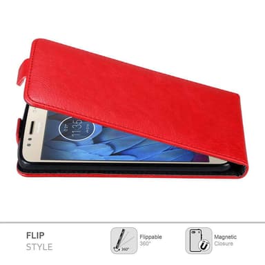 Motorola MOTO G5S deksel flip cover (rød)