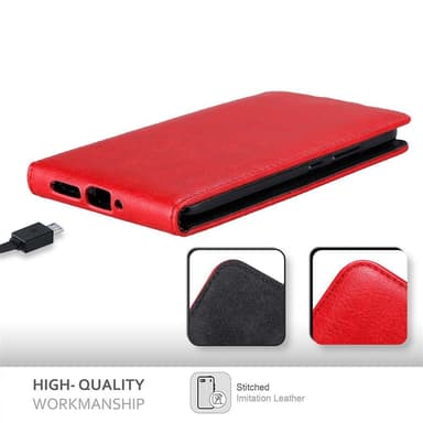 Motorola MOTO G5S deksel flip cover (rød)
