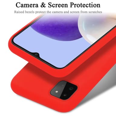 Samsung Galaxy A22 5G silikondeksel case (rød)