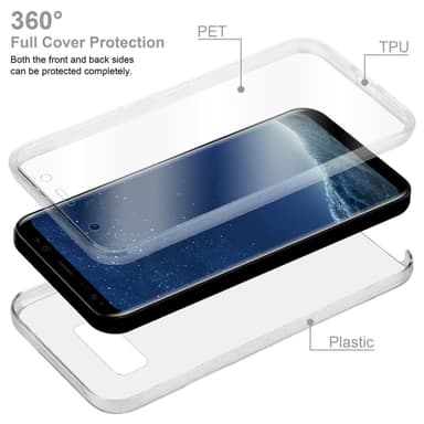 Samsung Galaxy S8 Deksel 360 Case Cover (gjennomsiktig)