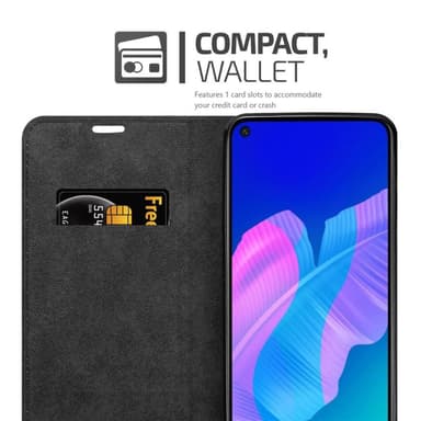 Huawei P40 LITE E lommebokdeksel case (svart)