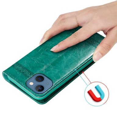 iPhone 13 lommebokdeksel etui (turkis)