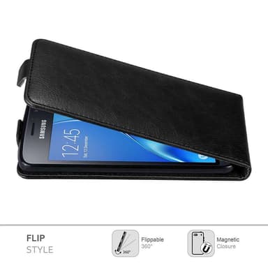 Samsung Galaxy J1 2016 deksel flip cover (svart)