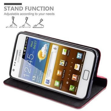 Samsung Galaxy S2 / S2 PLUS lommebokdeksel case (rød)