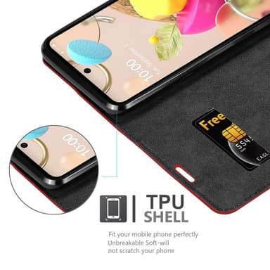 LG K42 lommebokdeksel case (rød)